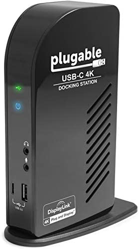 Plugable USB 3.0 Universal Laptop Docking Station Dual Monitor for Windows  and Mac, USB 3.0 or USB-C, (Dual Video: HDMI and HDMI/DVI/VGA, Gigabit  Ethernet, Audio, 6 USB Ports) 